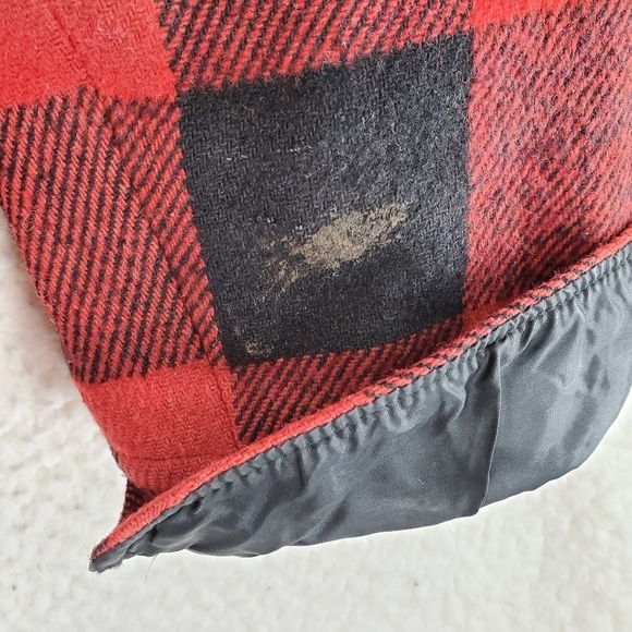 Vtg Brewster Jacket Mens XL Red Black Buffalo Plaid Flannel Wool Linen Quilted - Picture 7 of 16